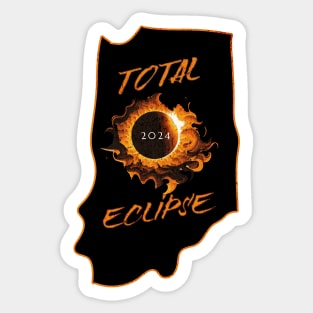 Total Eclipse 2024 Indiana Sticker